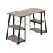 5 Star Strivo AFrame Desk with Shelves Grey OakBlack FS646682 FS646682