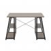 5 Star Strivo AFrame Desk with Shelves Grey OakBlack FS646682 FS646682