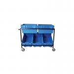 5 Star Mob Cntn Picking Trolley +5 Containers 1260x420x910mm FS647344 FS647344