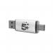 5 Star USB 3.2 Gen 1 Combo Flash Memory Drive with USB AC 64GB Silver 667950 FS667950