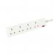 5 Star 4-Way Extension Lead 13 Amp 2m White FS668147 FS668147