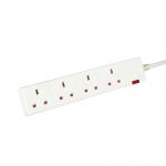 5 Star 4-Way Extension Lead 13 Amp 5m White FS668149 FS668149