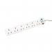 5 Star 6-Gang Surge Protection Extension Lead 2m White FS668151 FS668151