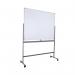 5 Star 1500 x 1200mm Mobile Double Sided Magnetic Whiteboard FS668152 FS668152