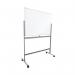 5 Star 1200 x 900mm Mobile Double Sided Magnetic Whiteboard FS668159 FS668159