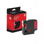 Five Star Non-OEM Replacement for Dymo 45017 Black on Red 12mm x 7m FS671729 FS671729