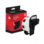 Five Star Non-OEM Replacement for Brother DK-11221 Black on White 23mm x 23mm 1000Roll FS673040 FS673040