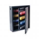 5 Star Deluxe Steel Key Cabinet 150 Key Capacity Dark Grey FS675176 FS675176