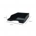 5 Star Self Stacking Letter Tray Black FS676658 FS676658