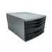 5 Star 4 Drawer Tower 180mm 2x30mm 2x60mm Classic BlackGrey FS676762 FS676762