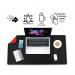 5 Star Double Sided Heat-Resistant Desk Mat 800x400mm Faux Leather BlackRed FS677209