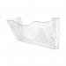 5 Star Wall Pocket Literature Holder with Wall Fixings A4 Landscape Crystal FS677401 FS677401