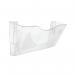 5 Star Wall Pocket Literature Holder with Wall Fixings A4 Landscape Crystal FS677401 FS677401