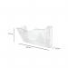 5 Star Wall Pocket Literature Holder with Wall Fixings A4 Landscape Crystal FS677401 FS677401