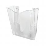 5 Star Wall Pocket Literature Holder with Wall Fixings A4 Portrait Crystal FS677463 FS677463