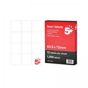 A4 Address and Parcel Labels 63.5x72mm Pack of 1200 FS679603 FS679603