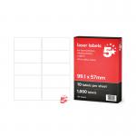 5 Star A4 Address and Parcel Labels 99.1x57mm Pack of 1000 FS679622 FS679622