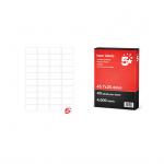 5 Star A4 Sheet Labels 45.7x25.4mm Pack of 4000 FS679681 FS679681