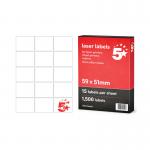 5 Star A4 Address and Parcel Labels 59x51mm Pack of 1500 FS679701 FS679701