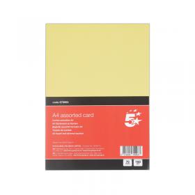 5 Star A4 Assorted Card 160gsm Pack of 70 FS679993 FS679993