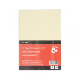 5 Star A4 Pastel Card 160gsm Pack of 50 FS680011 FS680011