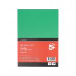 5 Star A4 Green Card x10 Cards 120 Cards in Total Pack of 12 FS680192 FS680192