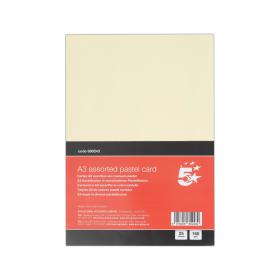5 Star A3 Pastel Card 160gsm Pack of 25 FS680243 FS680243