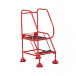 5 Star UK Domed Feet Anti-Slip 2 Tread Steps Red FS687659 FS687890