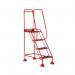 5 Star UK Domed Feet Anti-Slip 4 Tread Steps Red FS687662 FS687892