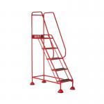 5 Star UK Domed Feet Anti-Slip 5 Tread Steps Red FS687669 FS687904