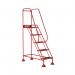 5 Star UK Domed Feet Anti-Slip 5 Tread Steps Red FS687669 FS687904