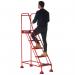 5 Star UK Domed Feet Anti-Slip 5 Tread Steps Red FS687669 FS687904