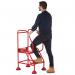 5 Star UK Domed Feet Punched 2 Tread Steps Red FS687670 FS687907