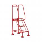 5 Star UK Domed Feet Punched 3 Tread Steps Red FS687671 FS687910