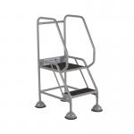 5 Star UK Domed Feet Anti-Slip 2 Tread Steps Grey FS687747 FS687957