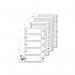 5 Star Office Index A-Z 26-Part Multipunched Mylar Tabs A4 White FS711111