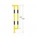 Traffic-Line WallGround Mtd Ext Pipe Prot Out 1500mm YlwBlk FS783721 FS783721