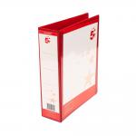 5 Star Office A4 Presentation Lever Arch File Polypropylene 58mm Red 814276