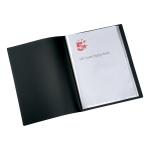 5 Star Office Display Book Soft Cover Lightweight Polypropylene 20 Pockets A4 Black FS901155