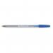 5 Star Office Ball Pen Clear Barrel Medium 1.0mm Tip 0.4mm Line Blue (Pack of 50) FS901791