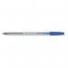 5 Star Office Ball Pen Clear Barrel Medium 1.0mm Tip 0.4mm Line Blue (Pack of 50) FS901791