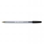 The image shows a pack of 50 5 Star Ballpoint Pens, each with a clear barrel. The pens have a medium 1.0mm tip and produce a 0.4mm line in black ink.