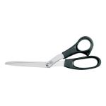 In this image, a pair of sleek and professional-looking 5 star scissors can be seen. These scissors boast sharp 209mm stainless steel blades and have black handles made of durable PP material. The handles have a comfortable grip, making these scissors easy to use. Overall, this picture showcases a high-quality and dependable pair of scissors that would be a valuable addition to any office or home workspace.