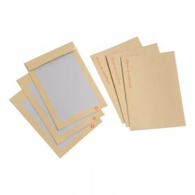 5 Star Recycled C4 Board Backed Envelope Hot Melt Peel and Seal 120gsm Manilla (Pack of 125) 906578 FS906578