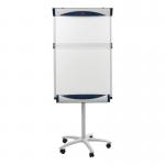 The photo showcases a sleek and versatile 5 Star Flipchart Easel & Pads set. The mobile executive easel is magnetic and fits A1 and Euro Pads, making it perfect for presentations and brainstorming sessions. The professional-looking design adds a touch of elegance to any office setting.