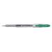 5 Star Office Roller Gel Pen Clear Barrel 1.0mm Tip 0.5mm Line Green [Pack 12] 907972