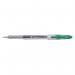 5 Star Office Roller Gel Pen Clear Barrel 1mm Tip 0.5mm Line Green (Pack of 12) FS907972