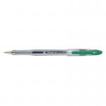 5 Star Office Roller Gel Pen Clear Barrel 1mm Tip 0.5mm Line Green (Pack of 12) FS907972