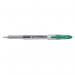 5 Star Office Roller Gel Pen Clear Barrel 1mm Tip 0.5mm Line Green (Pack of 12) FS907972