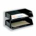 5 Star Office Letter Tray Wide Entry High-impact Polystyrene Stackable Black FS908064